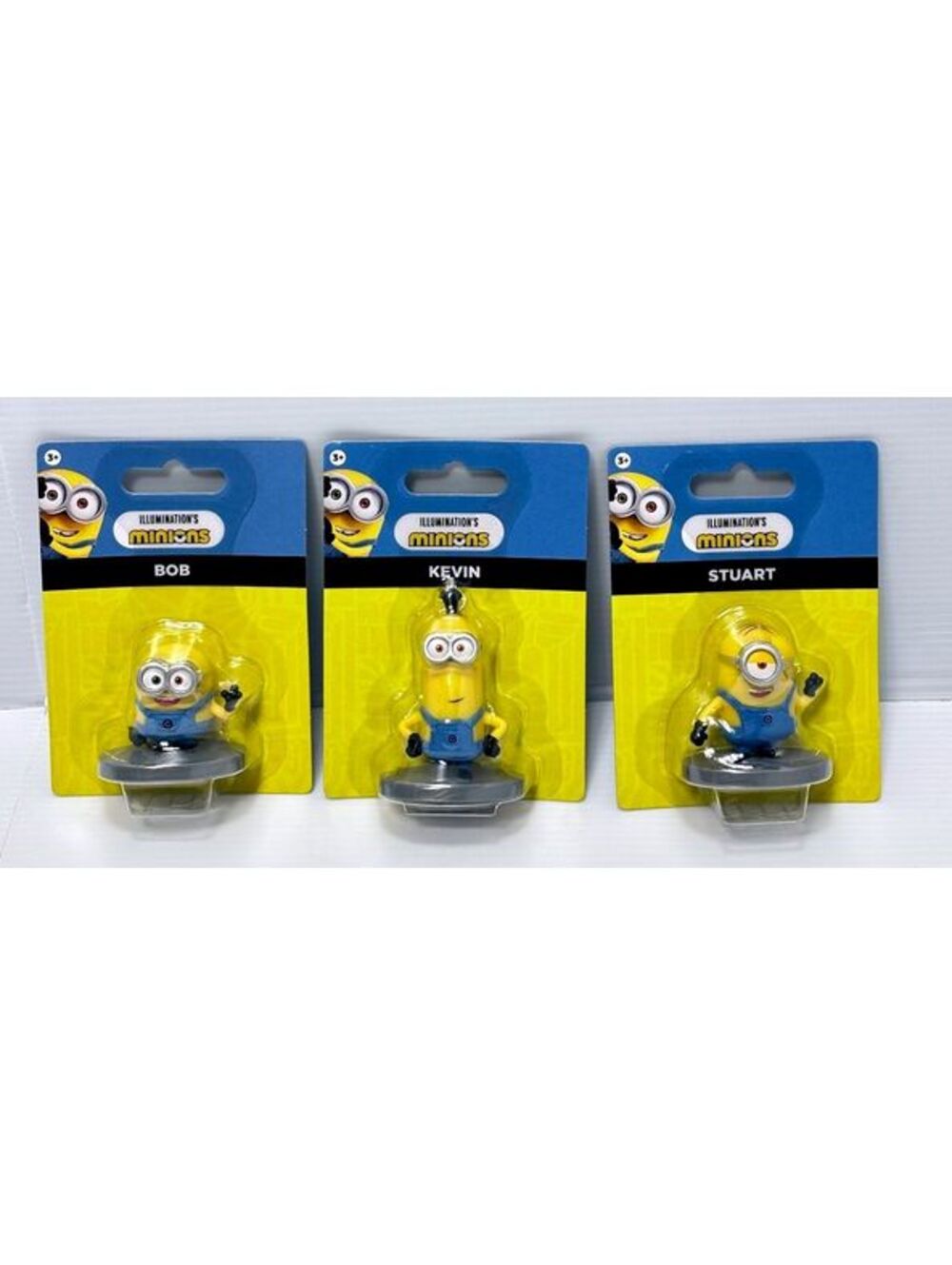 Illumination's Minions Bob, Kevin, and Stuart Collectible Mini Figurines Set